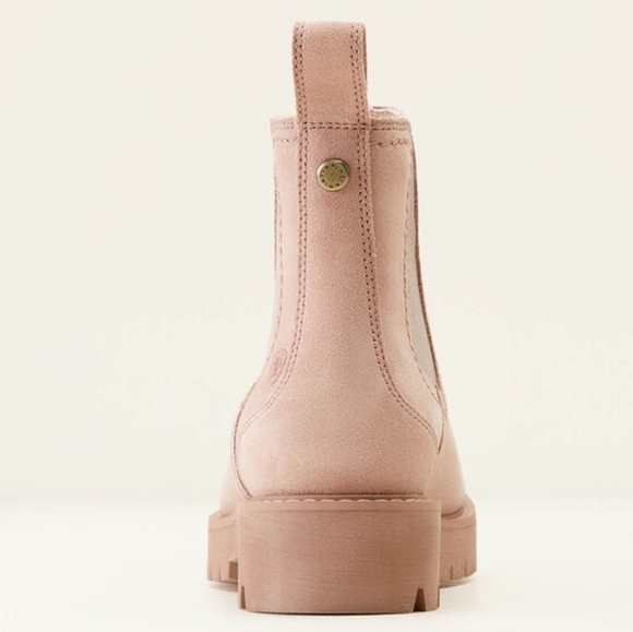 Ariat Suede Wexford Lug Chunky Boot In Dusty Rose Size 9 - Picture 9 of 14